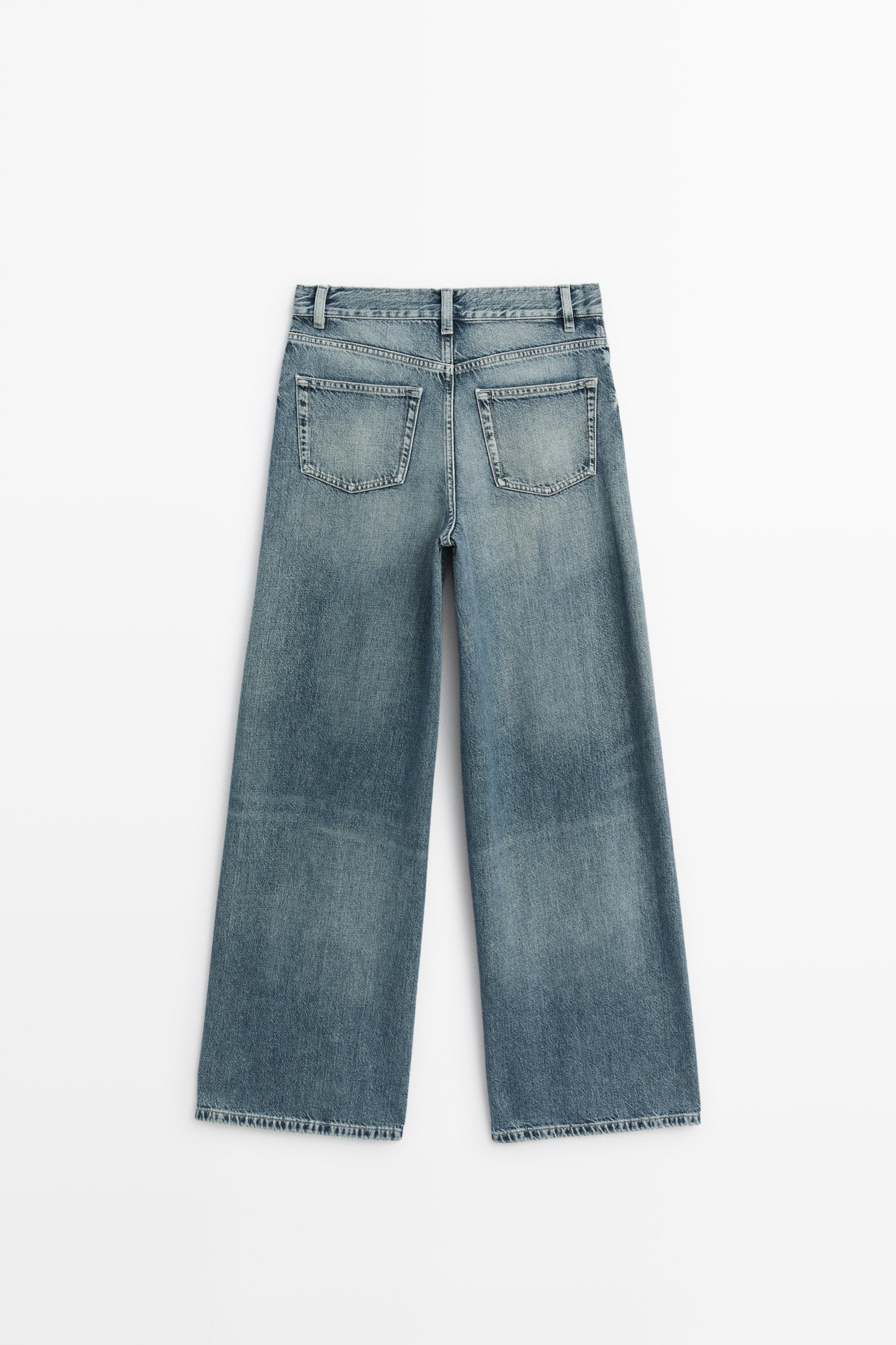 High-waist wide-leg jeans